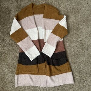 Cozy striped cardigan